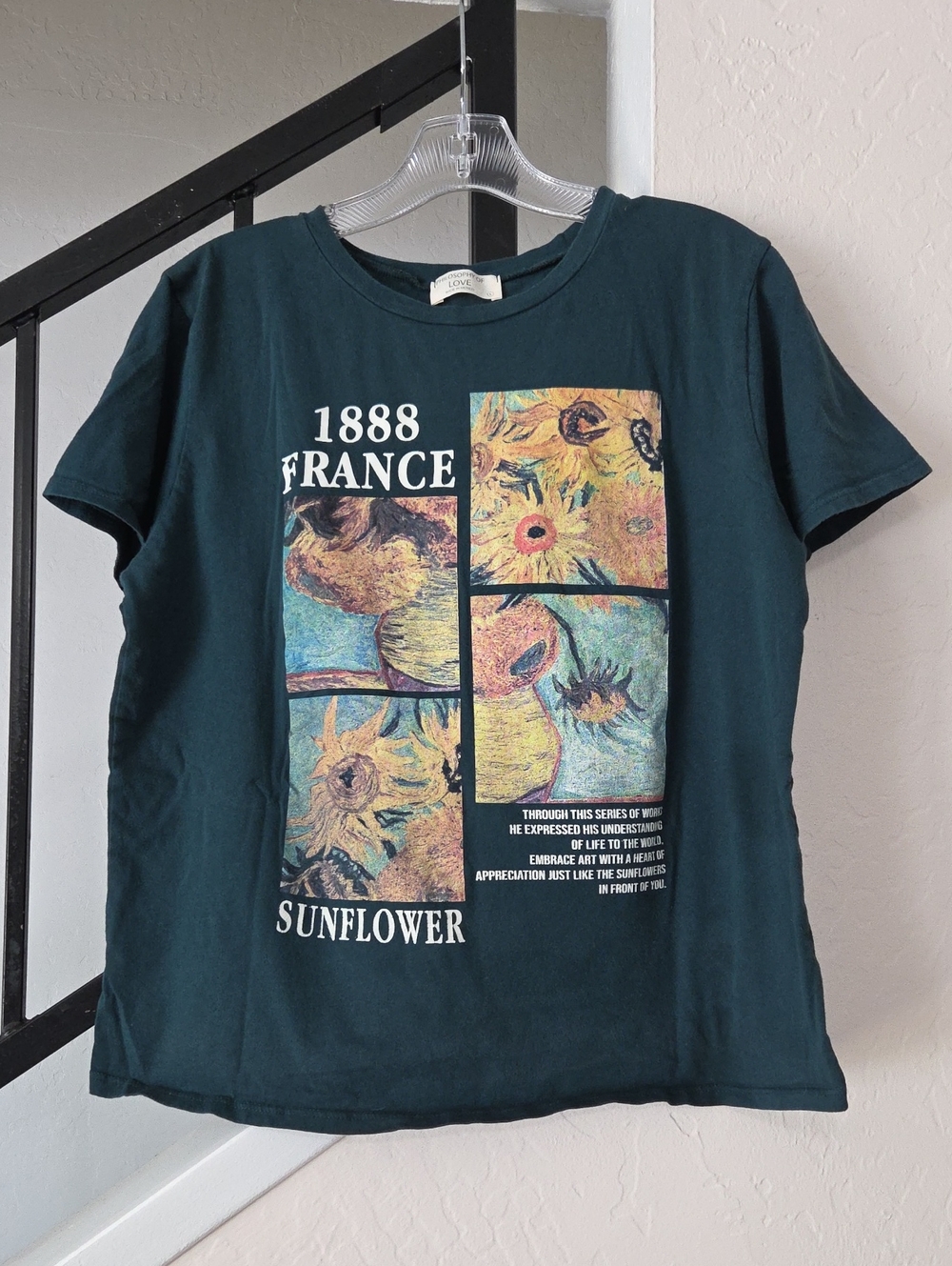 Sunflower Graphic Tee - Dark Green Size L